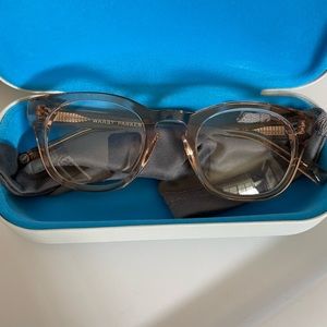 Warby Parker Eyeglasses Caspar 668 Transparent Pink Keyhole Frame 48 23 145